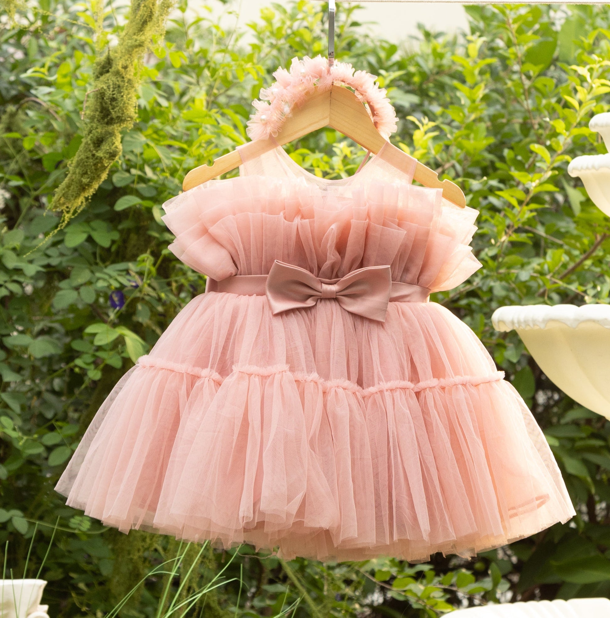 Amelie Dress - Elegant Tutu Dress for Your Little One's Birthday! Pink / 7 Amelie Dress - Elegant Tutu Dress for Your Little One's Birthday! Pink / 7