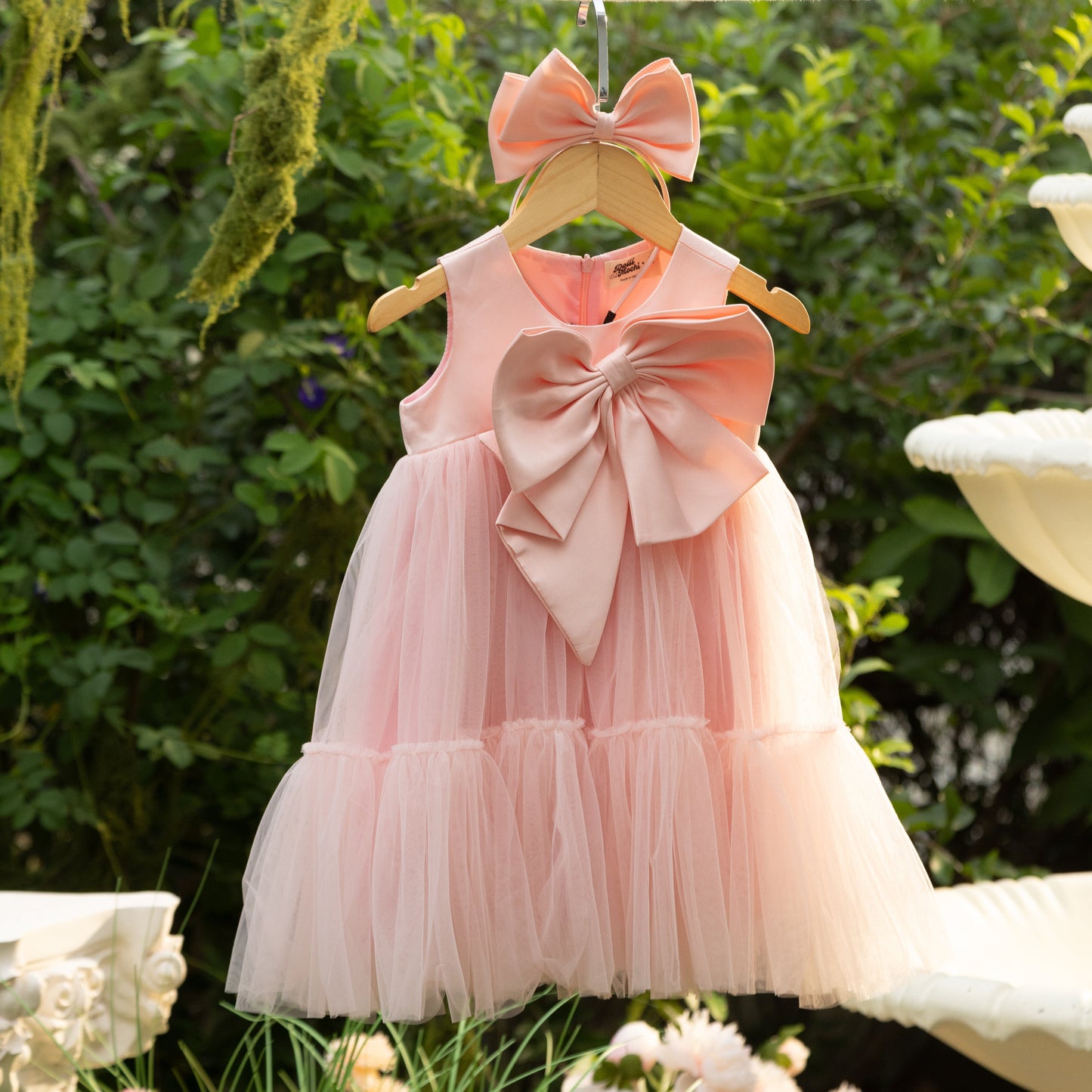 Ella Dress - Big Bow Baby Girl Dress Photoshoot Birthday Tutu Dress