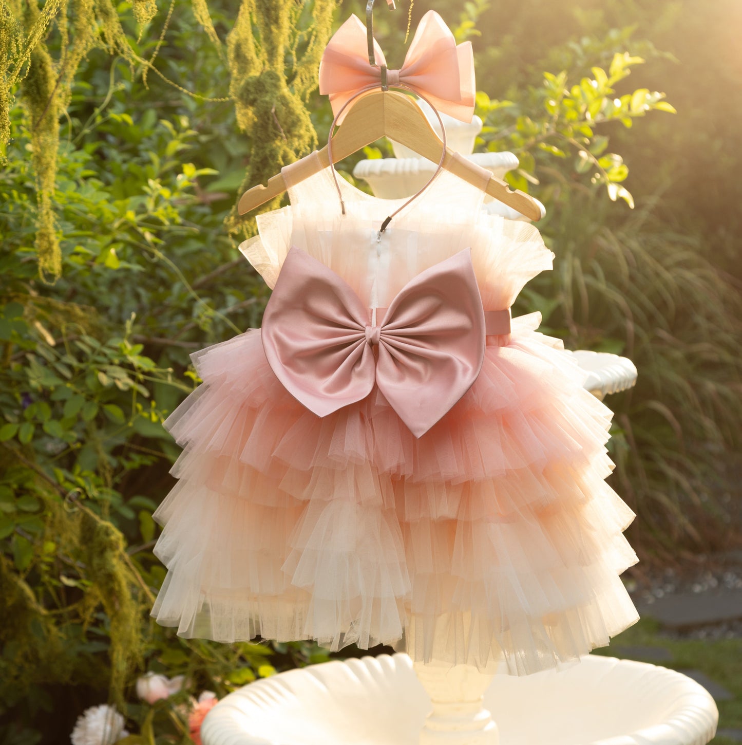 Chloe Dress - Birthday Dress Tutu Ombre Tiered Tulle Dress